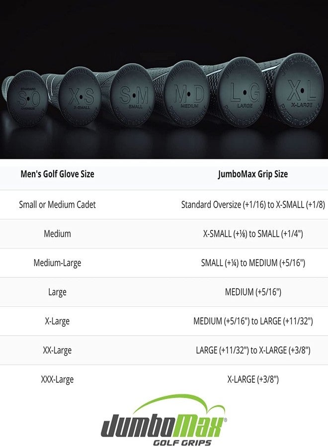 JumboMax Golf Grips JMX Ultralite Tapered Golf Club Grips, Oversize Golf Grips 25% Lighter Than Standard, Black W/RWB - Set of 1 Large/LG (+11/32) - Image 3